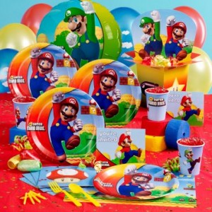 Super Mario Birthday Cake on Super Mario Bros Birthday Party Supplies