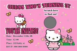  Kitty Birthday Party Invitations on Hello Kitty Birthday Invites