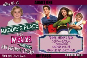 wizards of waverly place invitations