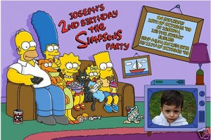 Simpsons party invitation