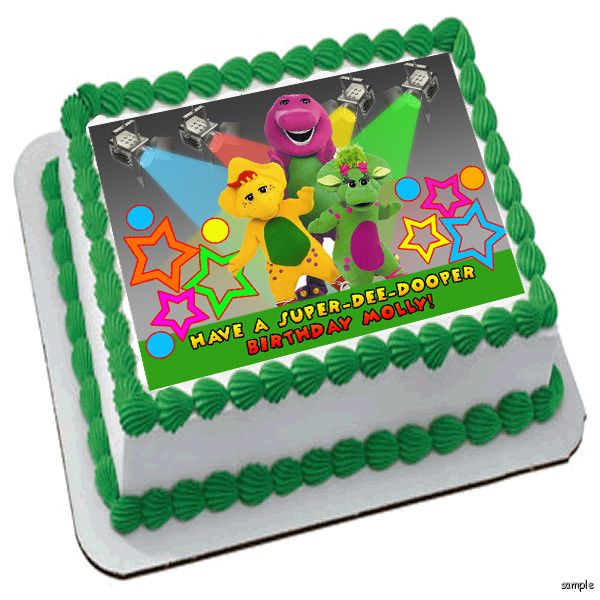 Birthday Cake Pictures For Boys. Barney Birthday Cake