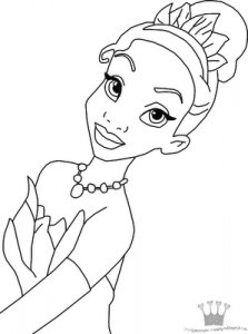 Disney Coloring Sheets on Free Printable Princess Tiana Coloring Pages   Thepartyanimal Blog
