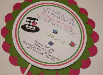  Party Invitations on Mad Hatter Tea Party Invitation