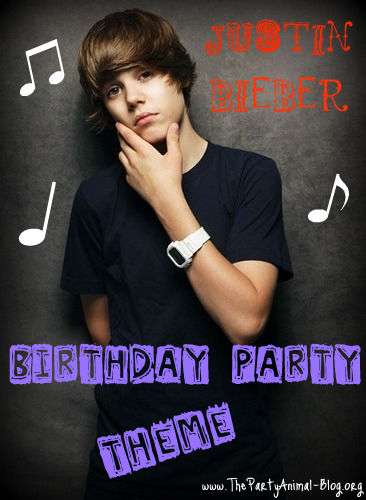 I decided I would put together some ideas for a Justin Bieber Birthday Party 
