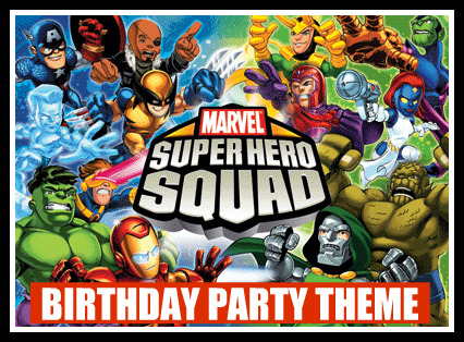 Birthday Cake Music Video on Super Hero Squad Birthday Party   Thepartyanimal Blog