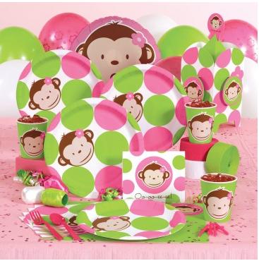 Girls Birthday Cakes on Pink Mod Monkey Party Supplies Are Here   Thepartyanimal Blog