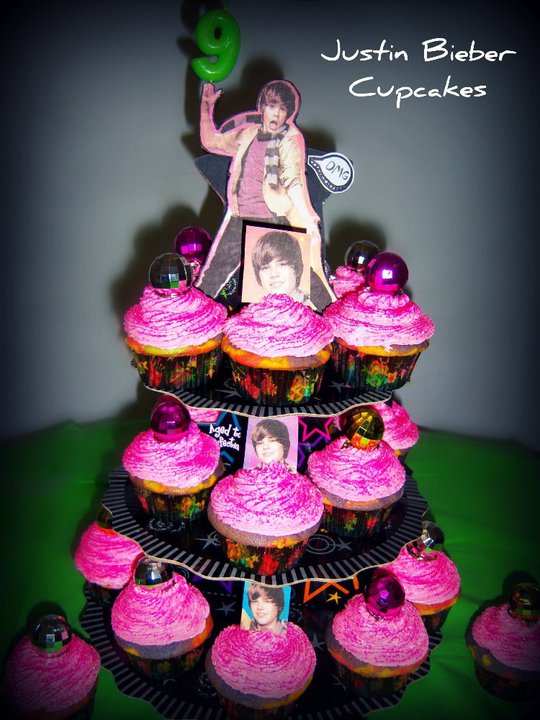 Although I cannot take credit for these SWEET Justin Bieber Cupcakes – I am 