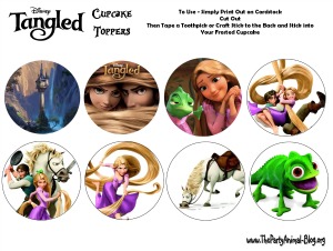 Birthday Cake Toppers on Created 12 Different Tangled Cupcake Toppers For You And You Can
