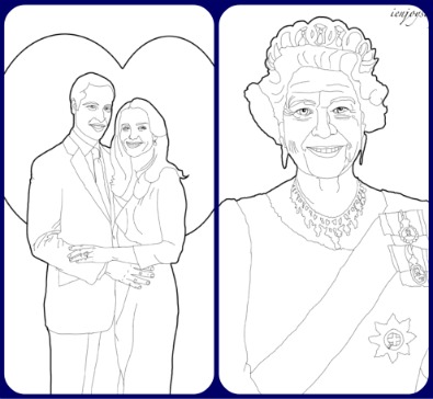 FREE Printable Royal Wedding Coloring Pages would be a lot of fun for the 