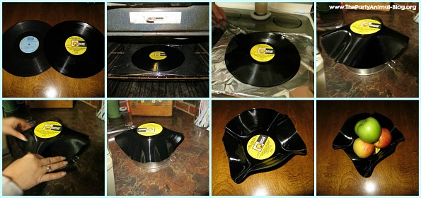 How to make melted vinyl record bowls 2