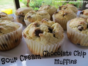 Sour cream chocolate chip muffins001