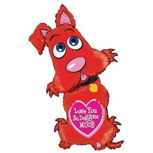 frog valentines day balloon
